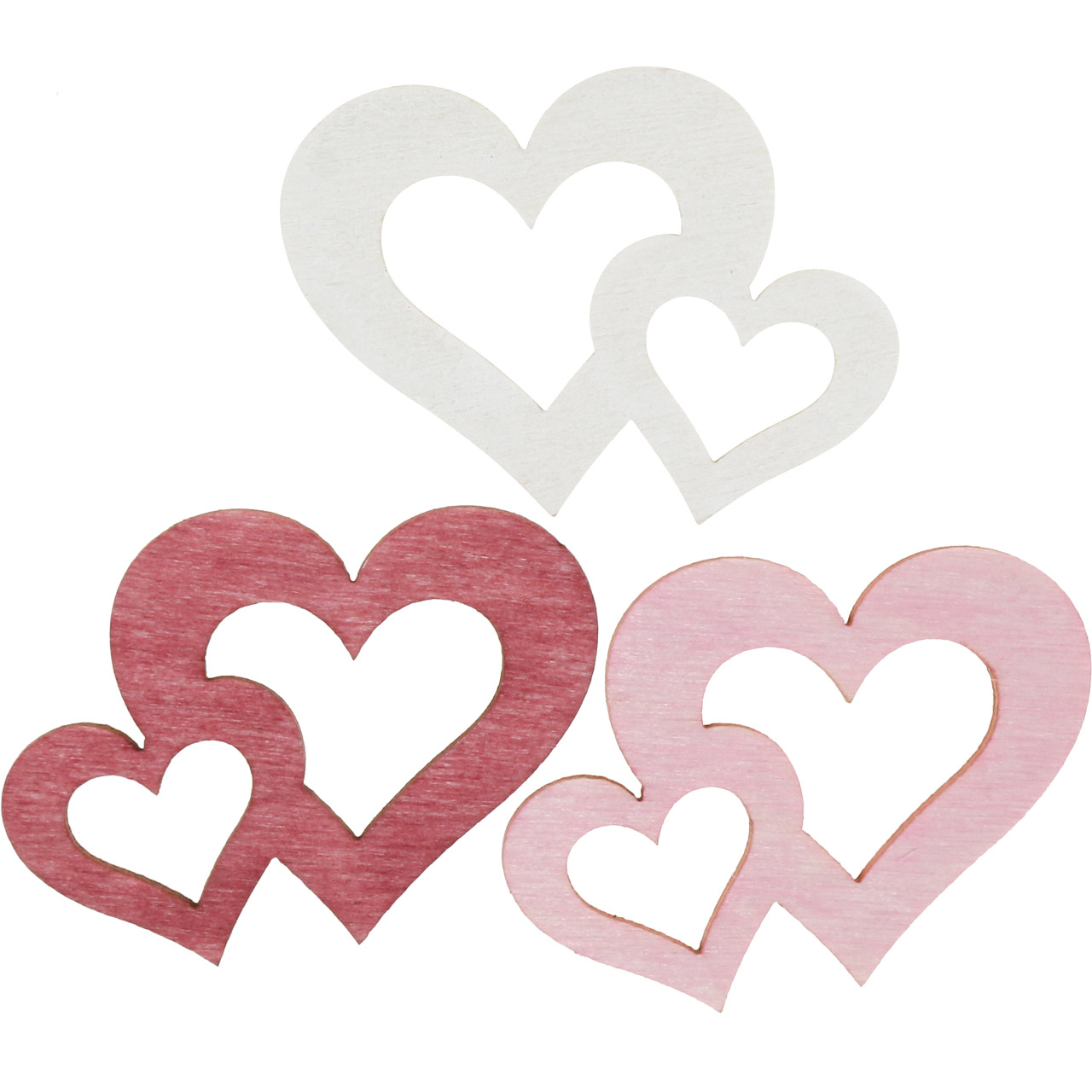 TANCUDER 460 Pcs Cuore in Legno Fetta a Due Stili 1/ 2/ 3/ 4cm Cuori di Legno da Decorare Decorazioni in Legno a Forma di Cuore per Matrimonio Feste Natale Arte Fai da Te Abbellimento Casa 