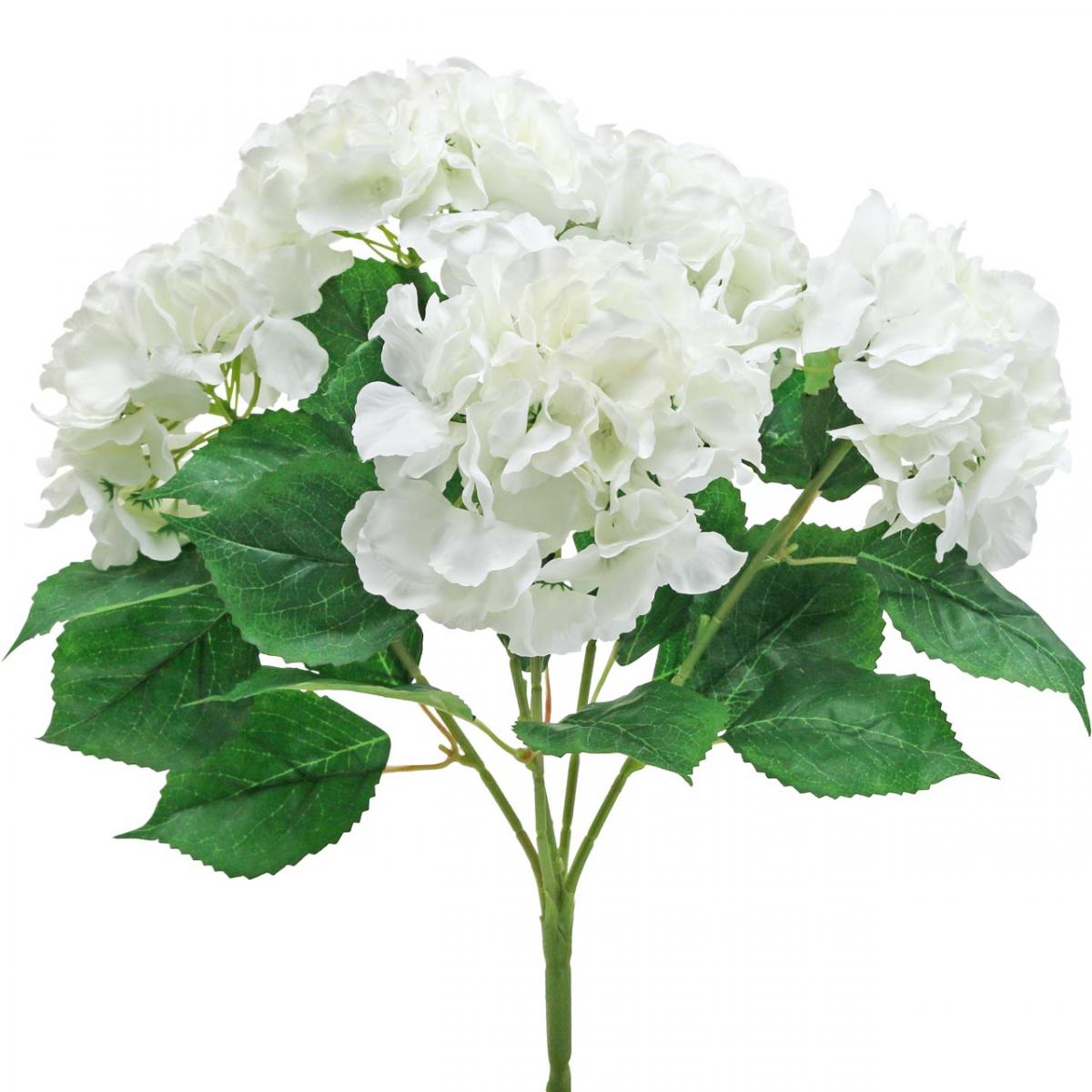 Deco bouquet ortensia fiori artificiali bianchi 5