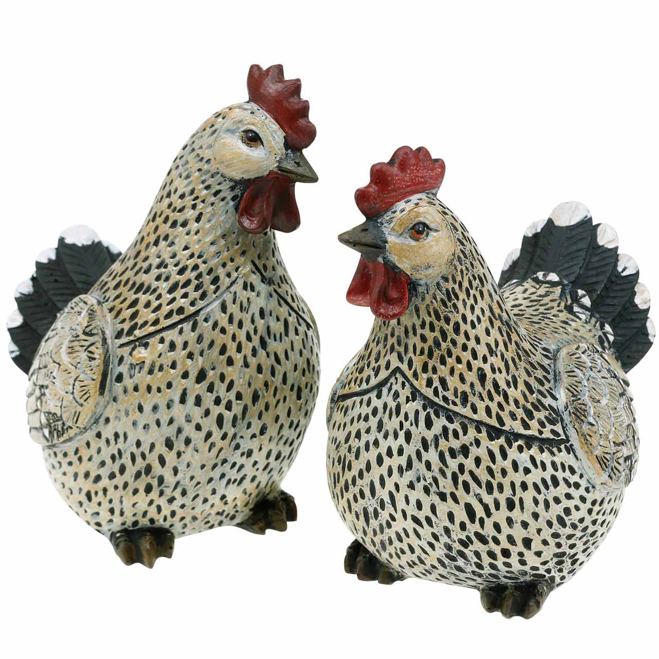 PIXNOR Ornamenti di Pasqua in legno addobbo di galline con corda confezione da 10 