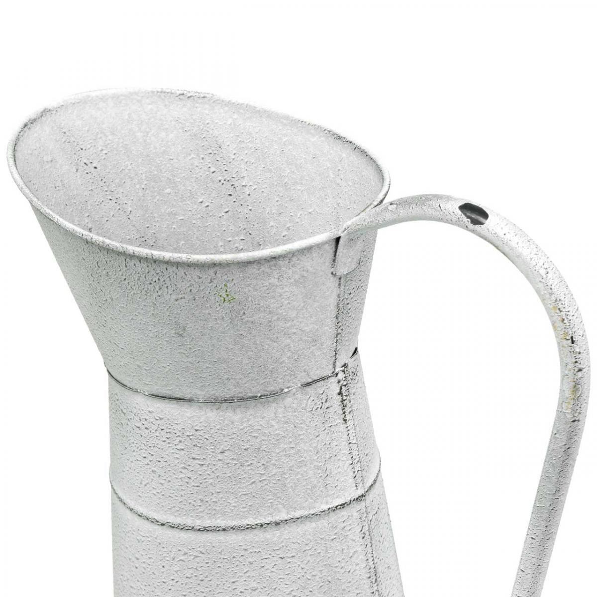 Stonebriar - Brocca decorativa in metallo argentato, con manico e coperchio, metallo, Argento, 7.5 Inch