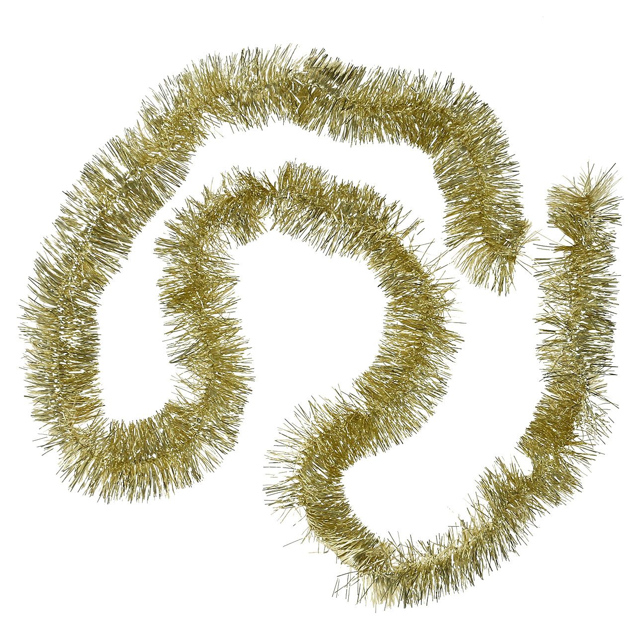 50 cm com-four® 5X Tinsel Ondulato Color Oro - 05 Pezzi Ghirlanda di orpelli in Color Oro Decorazione Natalizia per LAlbero di Natale 