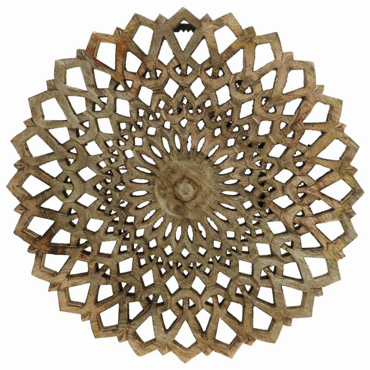 GILDE Murale Da Parete In Legno Di Mango E Alluminio | 20x20 Cm | Scritta 'Genieße Jeden Moment' | Colore Argento E Marrone | Decorazione Da Appoggiare O Appendere