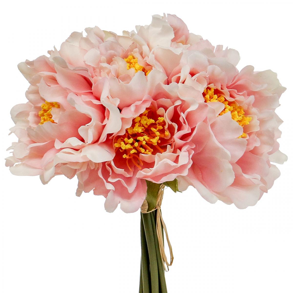 Paeonia peonia fiore artificiale Peonie rosa Ø6cm 28cm 7  pezzi-08135