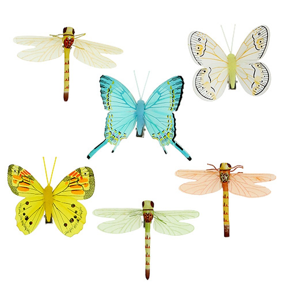 100 Clip per Orchidee, Plastica Colorata Libellula Clip per Piante da