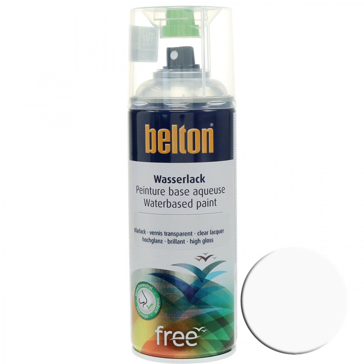 Bomboletta spray per vernice trasparente lucida a base  d'acqua senza cintura da 400 ml-332001
