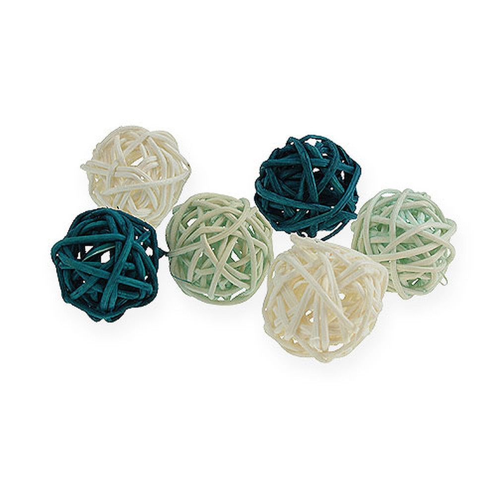 20 Palline Decorative In Rattan - 5 Colori Naturali Per Matrimoni, Natale E Feste - Intreccio Artigianale - Foto 9