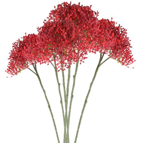 Prodotto Fiori artificiali rosso sambuco per bouquet autunnale 52cm 6pz