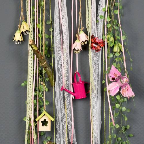 Prodotto Uccelli decorativi sulla clip rosa / viola 9 cm 8 pezzi