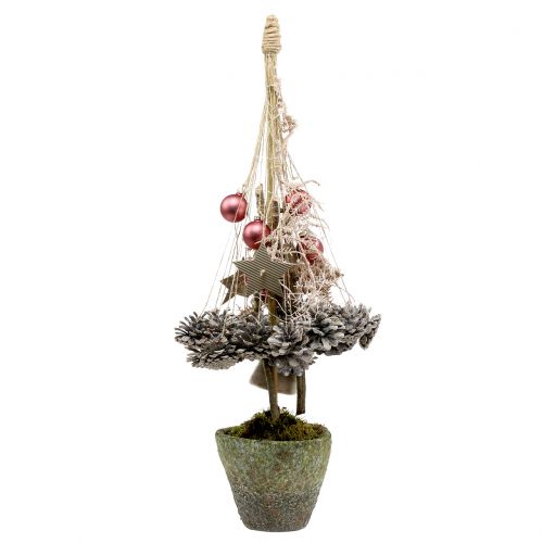 Floristik24 Vaso muschio grigio Ø16cm H13,5cm 1pz
