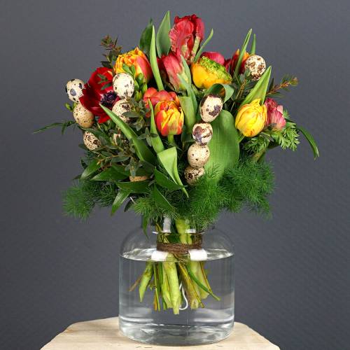 Floristik24 Vaso in vetro Ø14cm H16,5cm