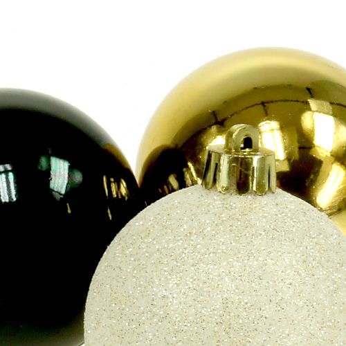 Prodotto Ornamento di Natale Mix nero, oro Ø6cm 30 pezzi