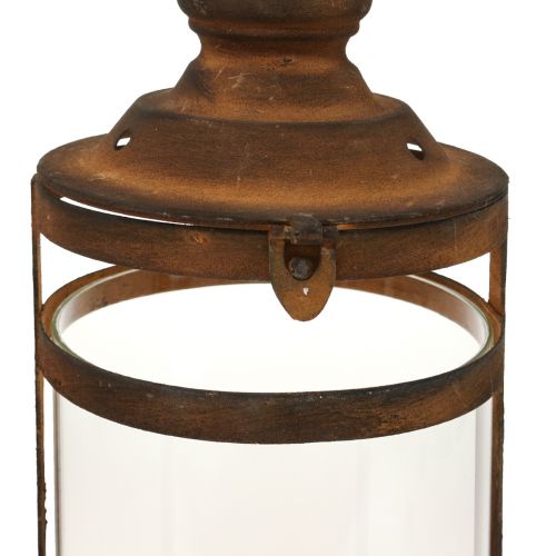 Floristik24 Lanterna Decorativa Lanterna Effetto Ruggine Decorazione Decorativa in Metallo Ø15cm H46cm