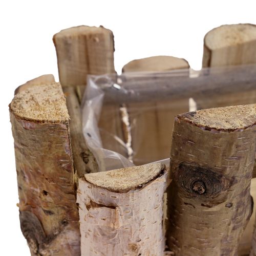Cassetta per piante rami di betulla fioriera in legno di betulla 27×13×10cm