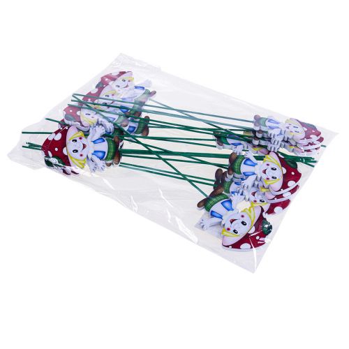 Floristik24 Spina fiore fungo di legno spina decorativa fungo bambini 5,5 cm 18 pz