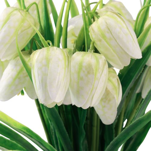 Prodotto Fritillaria Fiore a scacchi bianchi Fiori artificiali 38 cm 6 pezzi