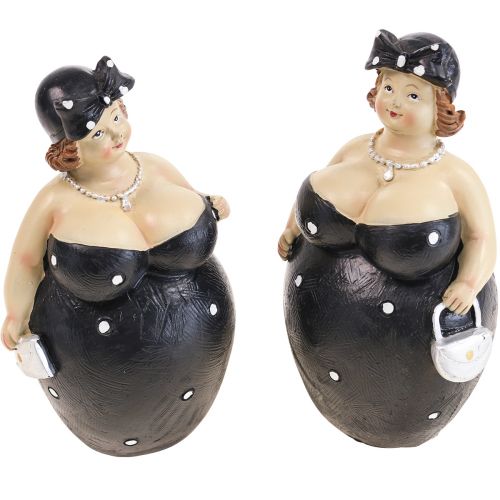 Floristik24 Figura decorativa donna paffuta figura da donna decorazione bagno H16cm set di 2