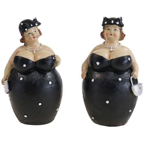 Floristik24 Figura decorativa donna paffuta figura da donna decorazione bagno H16cm set di 2