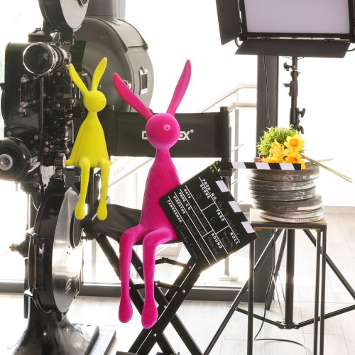 Prodotto Sgabello Edge Rabbit Floccato Seduta Coniglietto Pasquale Rosa – 2a Scelta – 56cm