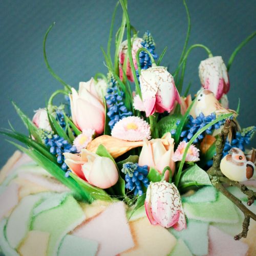 Floristik24 Fiori a scacchiera Fritillaria artificiale bianco, verde 40 cm 12 pz