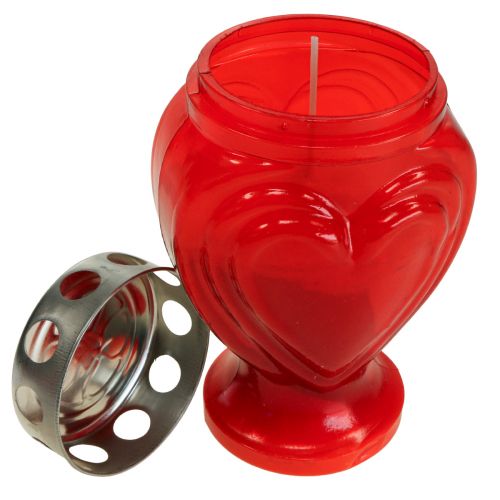Prodotto Candele tombali cuore rosso luce lutto luce commemorativa 9×8×15cm 24h 4 pz