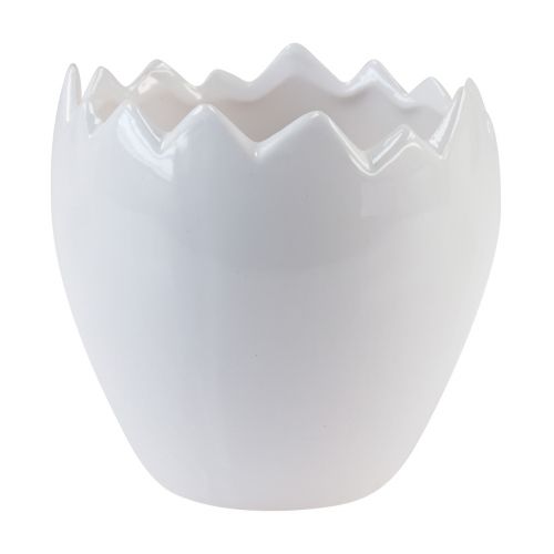 Floristik24 Vaso da fiori fioriera in ceramica bianco d'uovo Ø11,5 cm H11,5 cm 3 pz