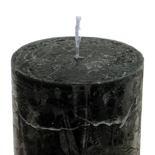 Prodotto Candele nere candele a colonna in tinta unita 50x100mm 4 pz