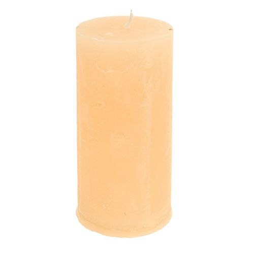 Candele tinta unita pilastri luminosi albicocca 50×100 mm 4 pz