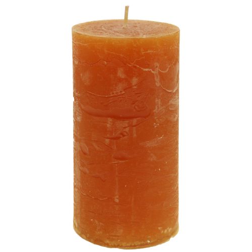 Prodotto Candele a colonna arancione scuro tinta unita Sunset 50x100mm 4 pz
