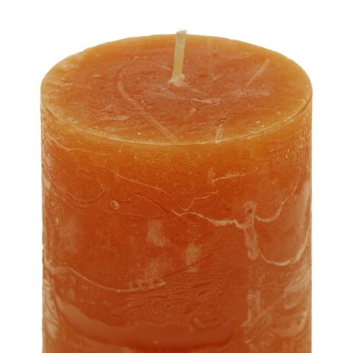 Prodotto Candele a colonna arancione scuro tinta unita Sunset 50x100mm 4 pz