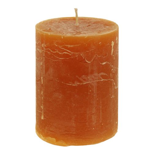 Candele a colonna Sunset arancio scuro colorato in massa 60x80mm 4pz