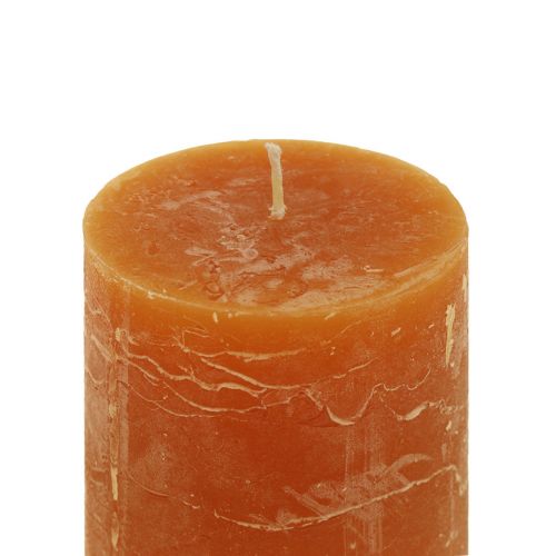 Prodotto Candele a colonna arancione scuro tinta unita Sunset 60x80mm 4 pz