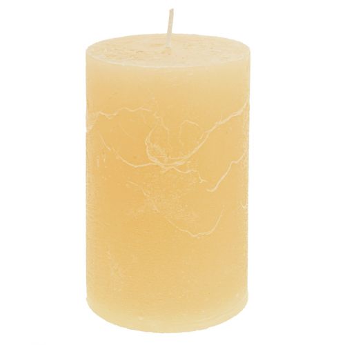 Candele Candele a colonna colorate chiare albicocca 60×100mm 4 pezzi