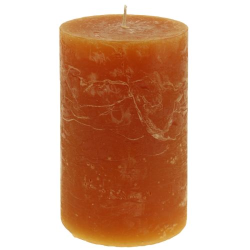 Candele a colonna Sunset arancio scuro tinto in massa 60x100mm 4pz