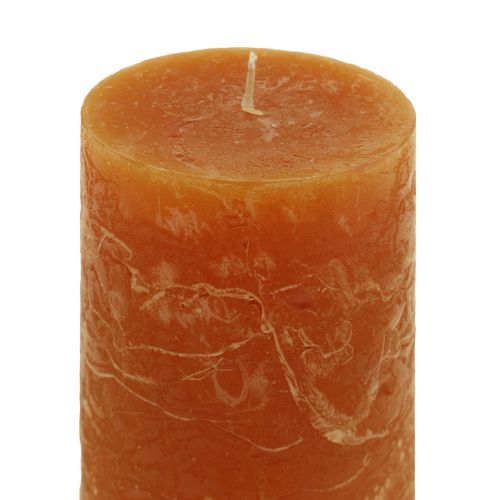 Prodotto Candele a colonna arancione scuro tinta unita Sunset 60x100mm 4 pz