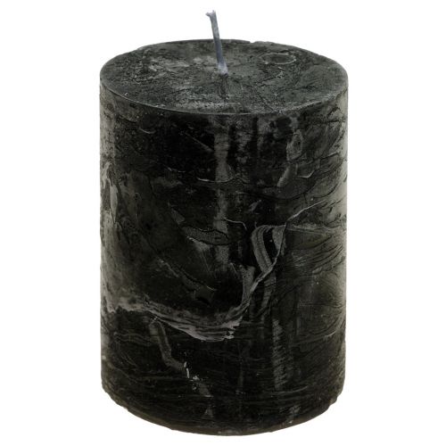 Prodotto Candele nere candele a colonna in tinta unita 85x120mm 2 pz