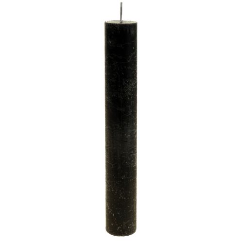 Floristik24 Candele coniche candele colorate nere 34×240mm 4 pz