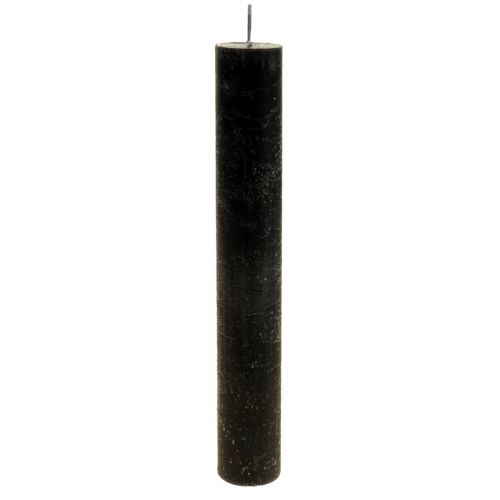 Candele in stick candele nere tinte 34×240mm 4pz-13050-009