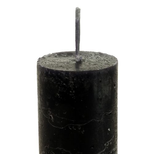 Floristik24 Candele coniche candele colorate nere 34×240mm 4 pz