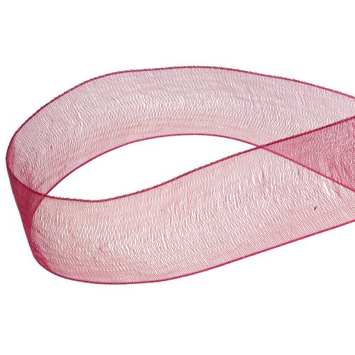 Prodotto Nastro in organza nastro in tessuto Organza Bordeaux 25mm 50m