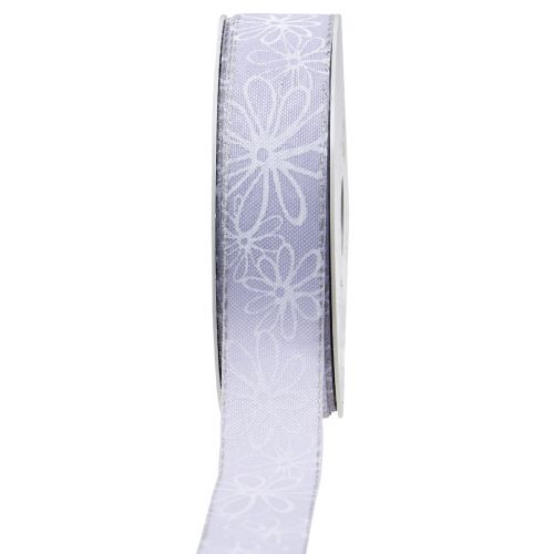 Prodotto Nastro regalo fiori viola nastro lilla 25mm 18m