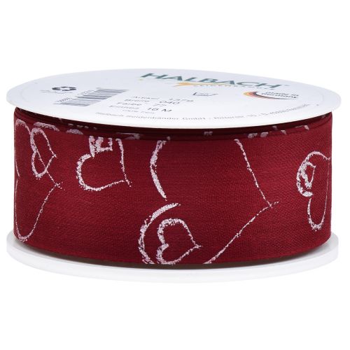Prodotto Nastro regalo nastro rosso con nastro decorativo a cuori 40mm 16m