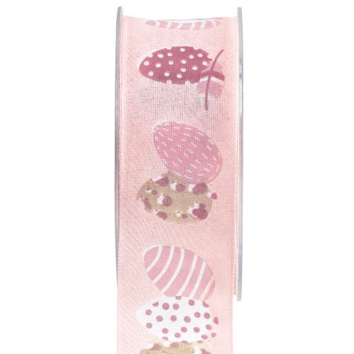 Nastro regalo Nastro decorativo pasquale Uova di Pasqua rosa 40 mm 20 m