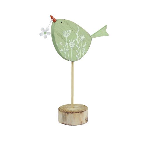 Floristik24 Decorazione da tavolo decorativa per uccelli Decorazione pasquale in legno menta 18x13,5 cm 4 pz