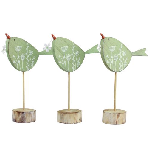 Prodotto Decorazione da tavolo decorativa per uccelli Decorazione pasquale in legno figura decorativa 24,5 cm 3 pezzi