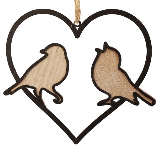 Prodotto Decorazione da appendere cuore con uccelli decorazione da appendere 12 cm 4 pezzi