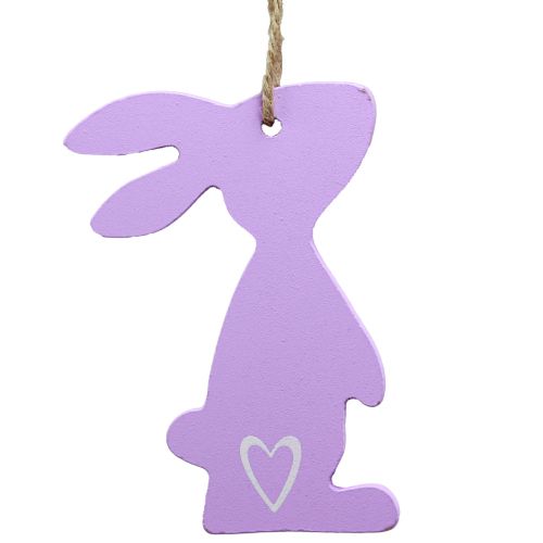 Prodotto Decorazione coniglietto pasquale decorazione da appendere in legno Decorazione pasquale pastello 10 cm 10 pezzi