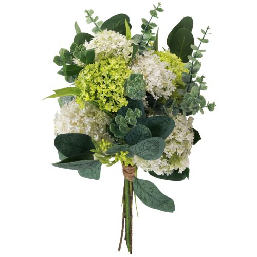 Prodotto Bouquet di fiori artificiali palla di neve eucalipto artificiale 45 cm