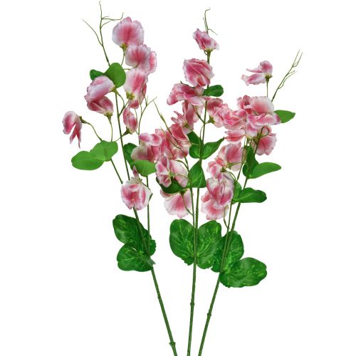 Prodotto Fiori artificiali rosa veccia bianca Vicia fiori da giardino 61 cm 3 pezzi