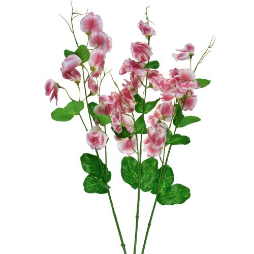 Fiori artificiali rosa veccia bianca Vicia fiori da giardino 61 cm 3 pezzi