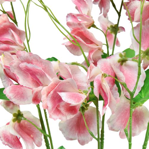 Floristik24 Fiori artificiali rosa veccia bianca Vicia fiori da giardino 61 cm 3 pezzi